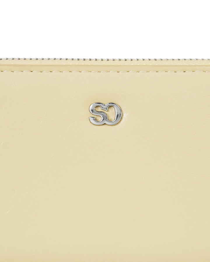 Stand Oil Post Wallet — Glossy Mini Cardholder — Butter