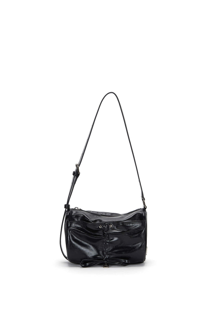 Matin Kim Front Shirring Ribbon Mini Bag — Black