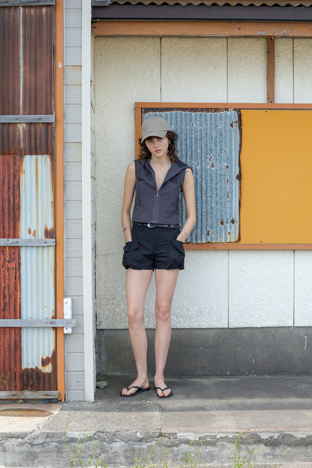 Matin Kim Big Pocket Volume Shorts — Black