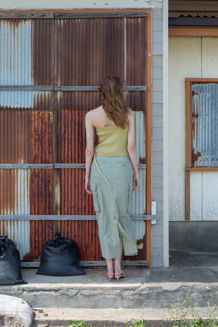 Matin Kim Side String Tube Top — Olive