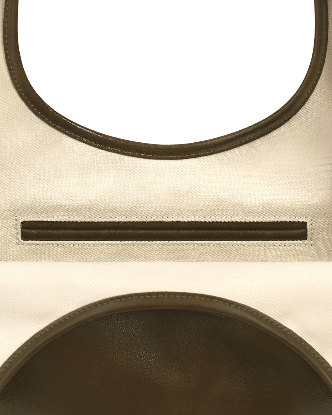 Stand Oil Ringo Bag Mini — Reversible Canvas &amp; Leather — Khaki Brown