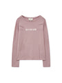 Matin Kim Glitter Slim Logo Knit Top — Pink