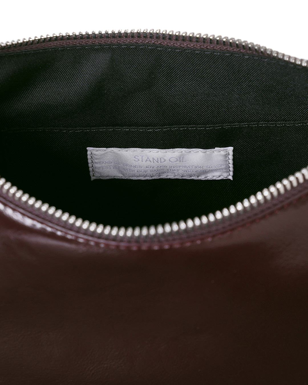 Stand Oil Plump Bag — Glossy Shoulder Crossbody — Maroon