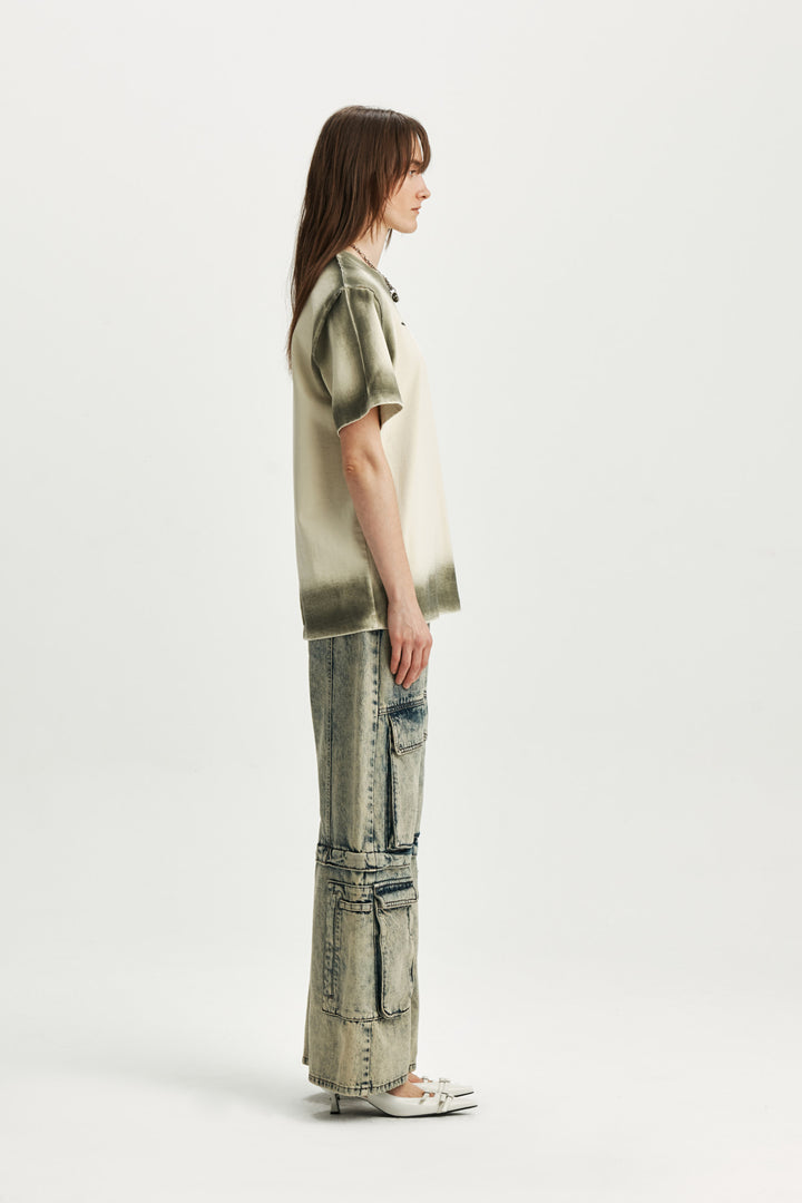 KIMMATIN Detachable Cargo Denim — Blue
