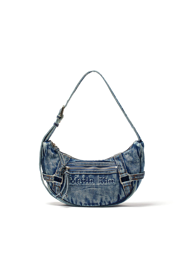 Matin Kim Washed Denim Mini Hobo Bag — Blue