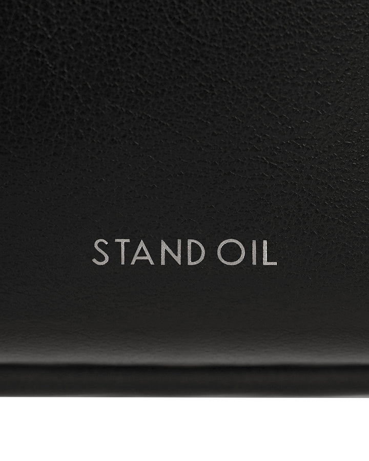 Stand Oil Tickle Bag — Glossy Half-Moon Crossbody — Black