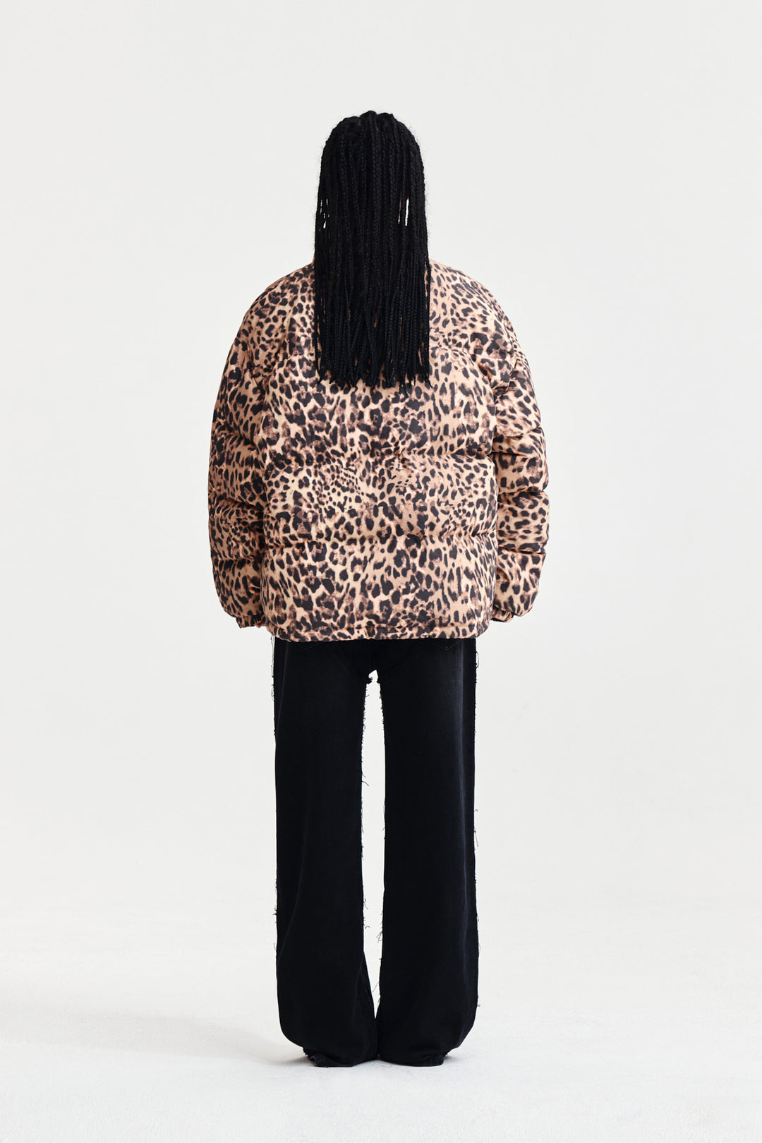 Matin Kim Leopard Down Jumper in Mix