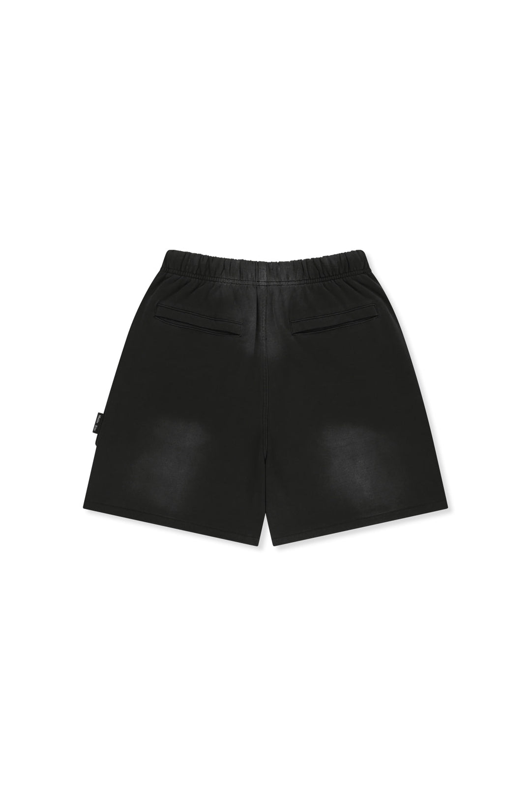 Matin Kim Vintage Washed Terry Cargo Shorts — Black