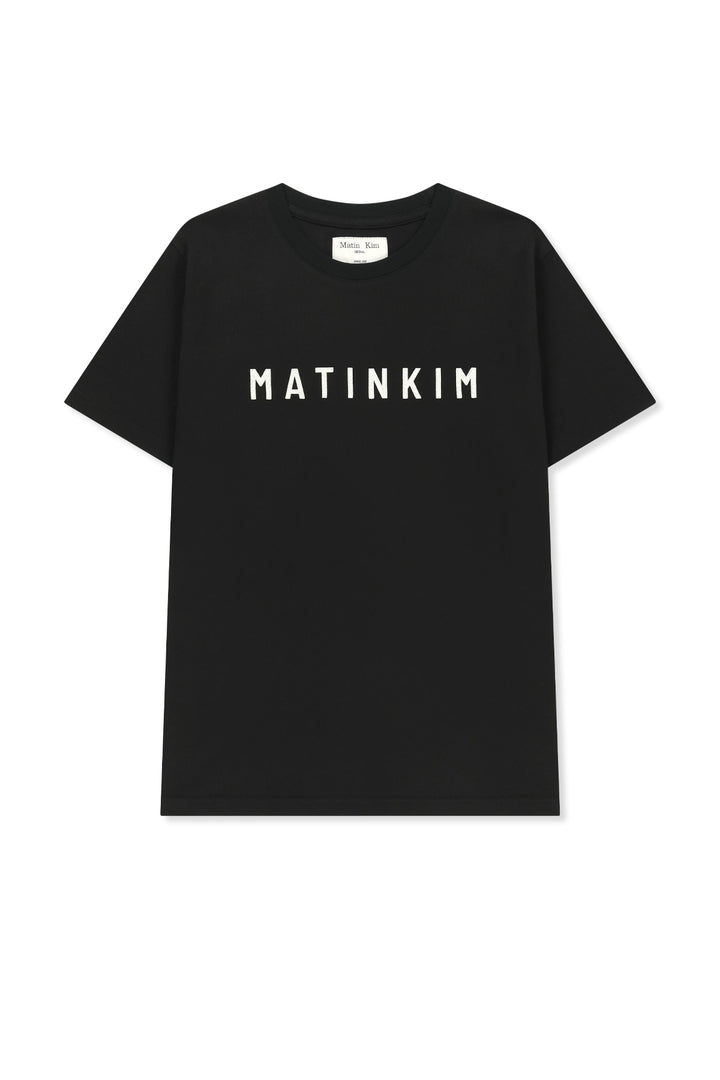 Matin Kim Applique Felt Logo Top — Black