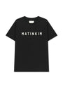 Matin Kim Applique Felt Logo Top — Black