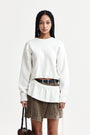 Matin Kim Detachable Skirt Knit Pullover — Ivory