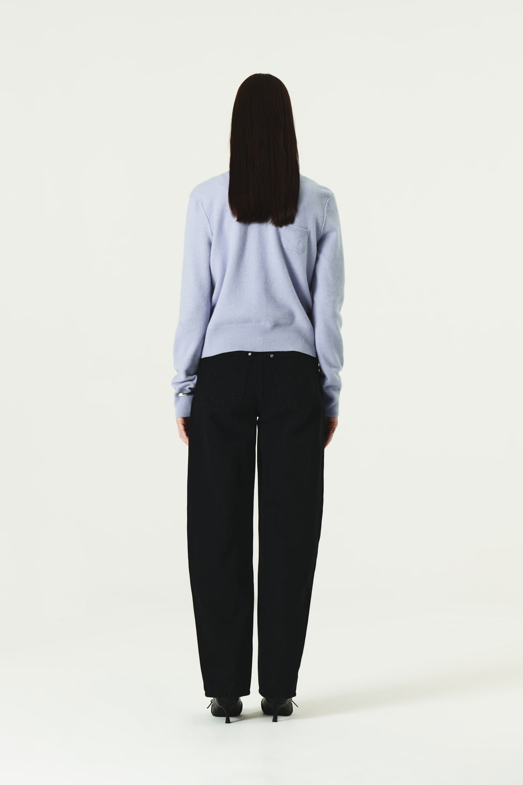 KIMMATIN Over Dying Tapered Denim — Black