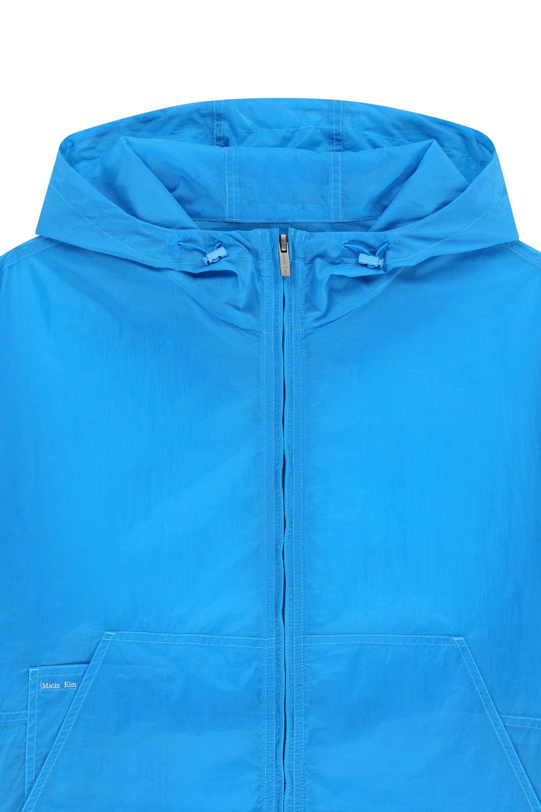 Matin Kim Back Logo Hoody Windbreaker — Blue
