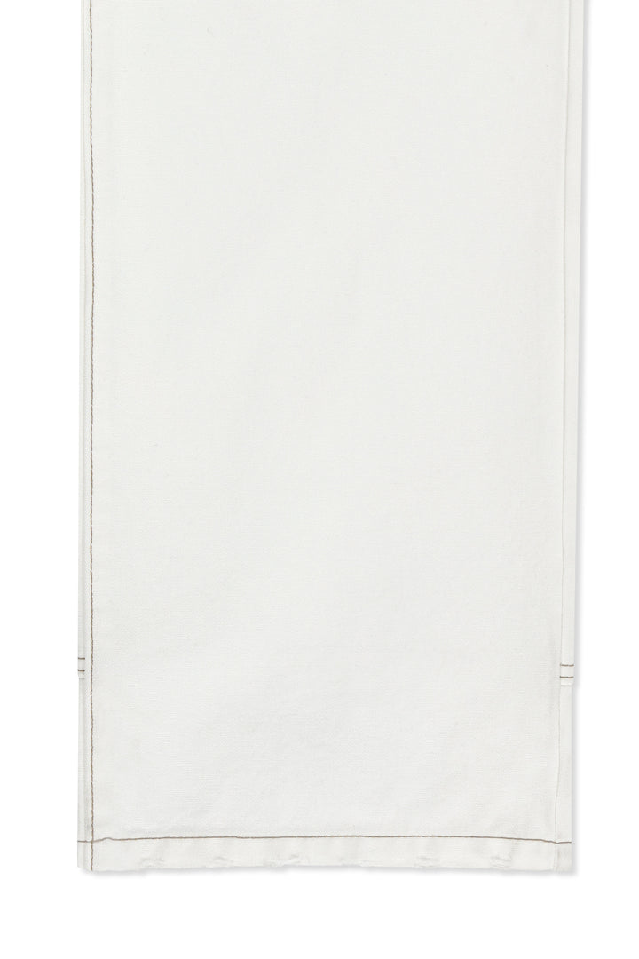 Matin Kim Destroyed Color Dyeing Denim — White