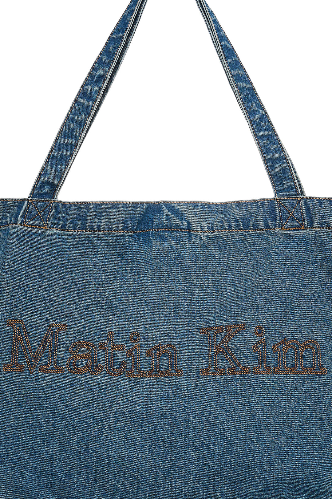 Matin Kim Stitch Denim Shoulder Bag — Blue