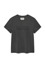 Matin Kim Applique Logo Patch Top — Charcoal