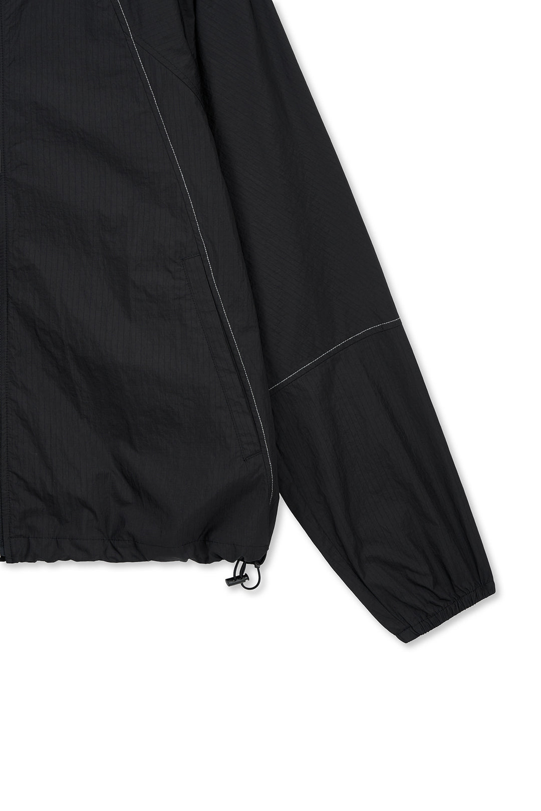 Matin Kim Back Logo Hoody Wind Breaker — Black