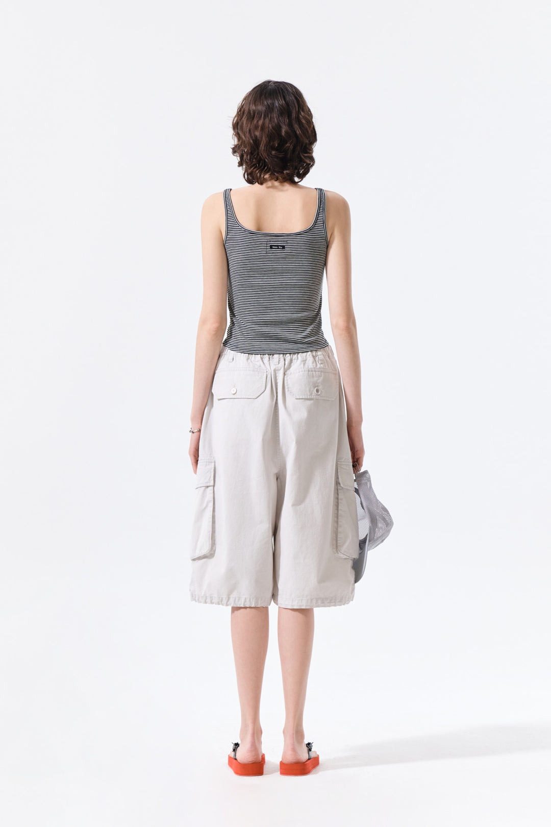 Matin Kim Square Neck Cropped Tank — Black
