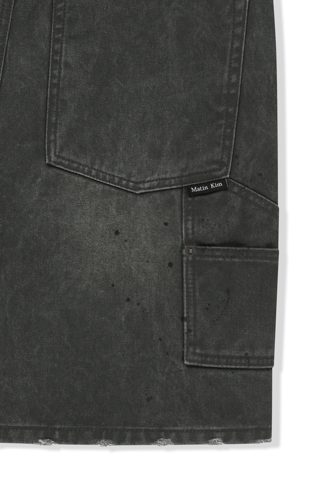 Matin Kim Carpenter Bermuda Denim — Charcoal