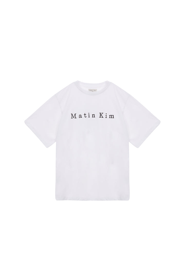 Matin Kim Embroidery Logo Top — White