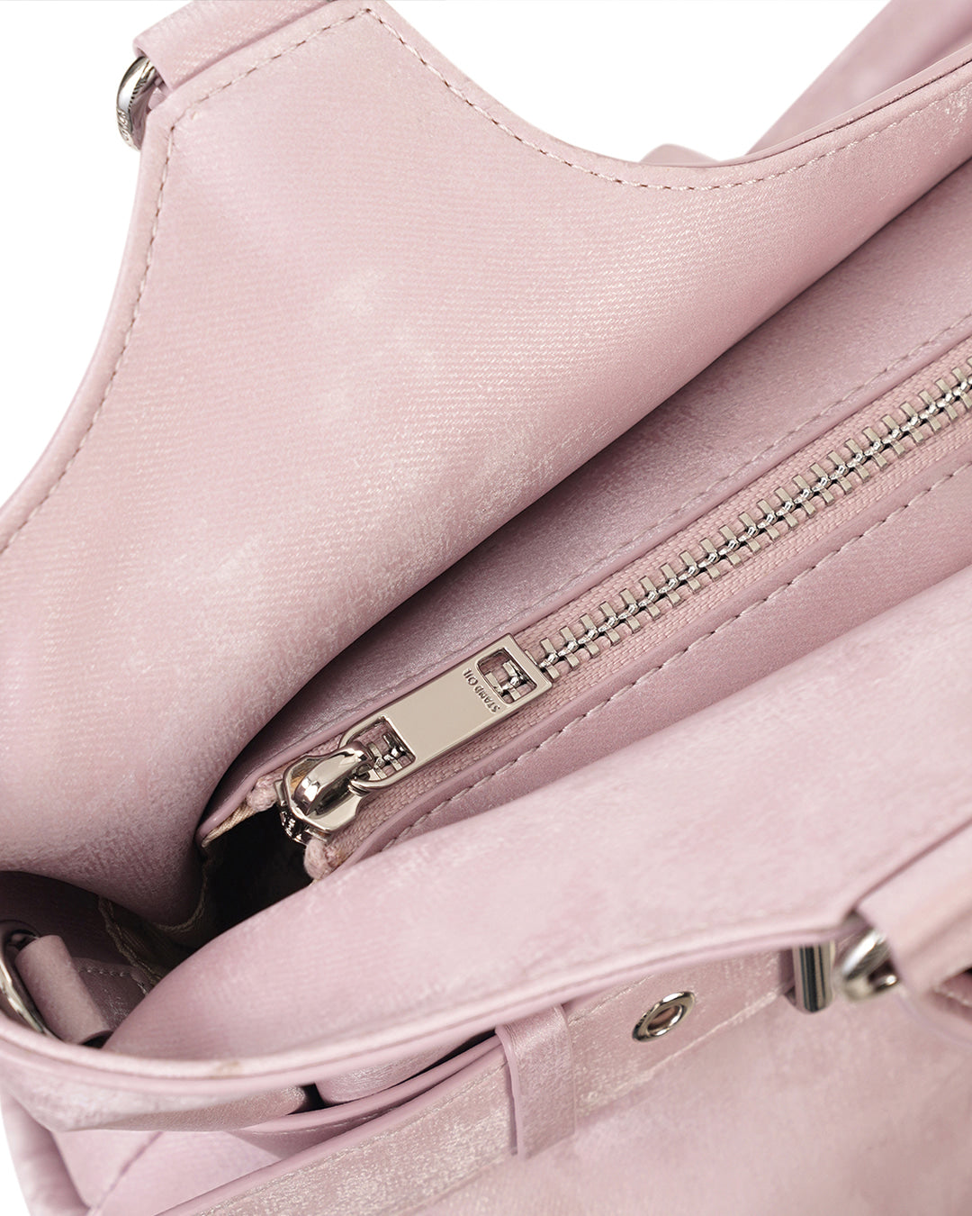 Stand Oil Lene Bag · Wrinkled Leather Crossbody — Pink