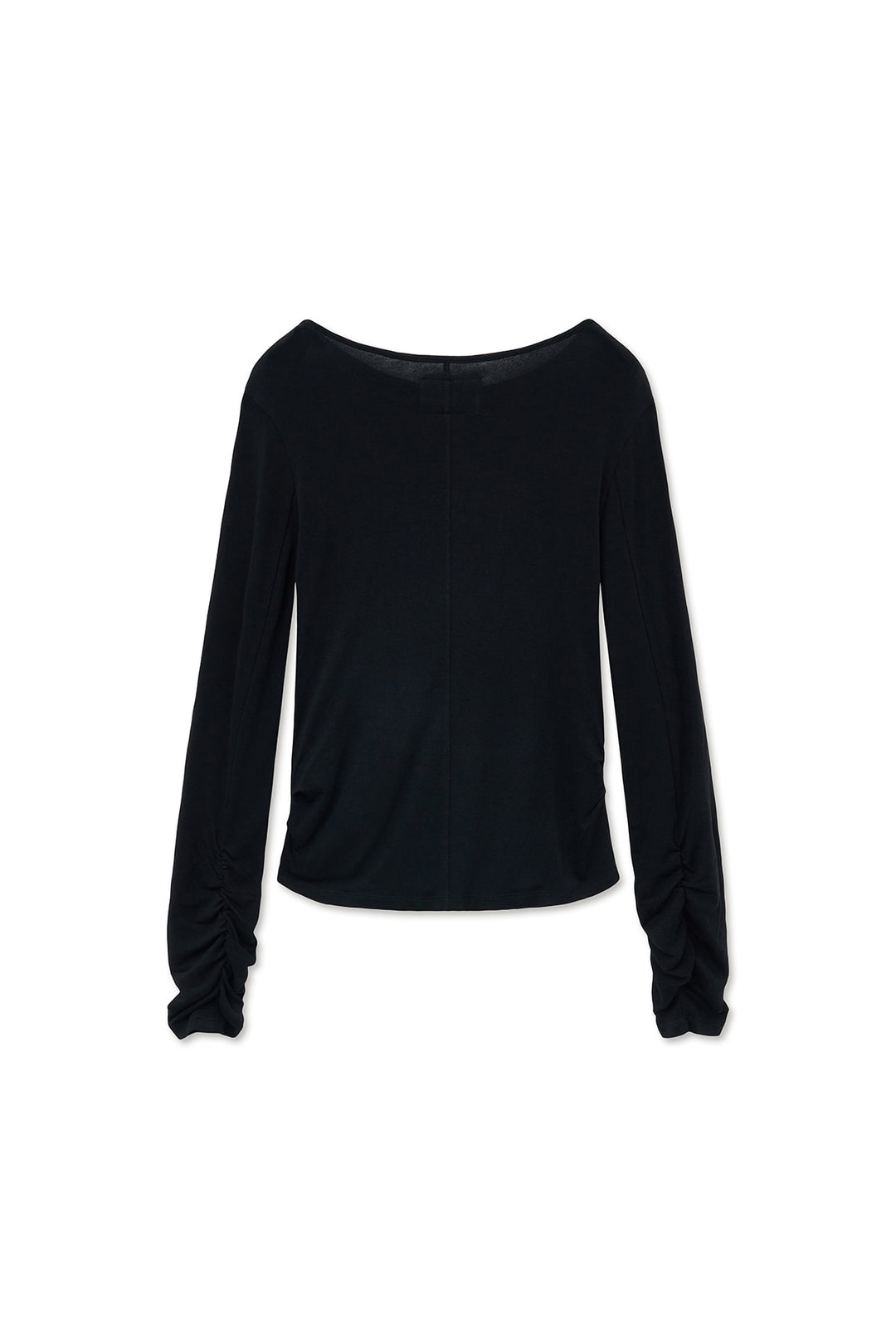 Matin Kim Henley Neck Shirring Top — Black