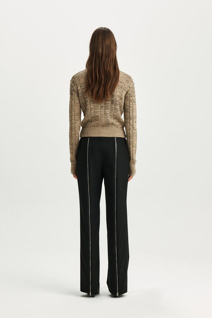 KIMMATIN Zipper Point Trouser — Black