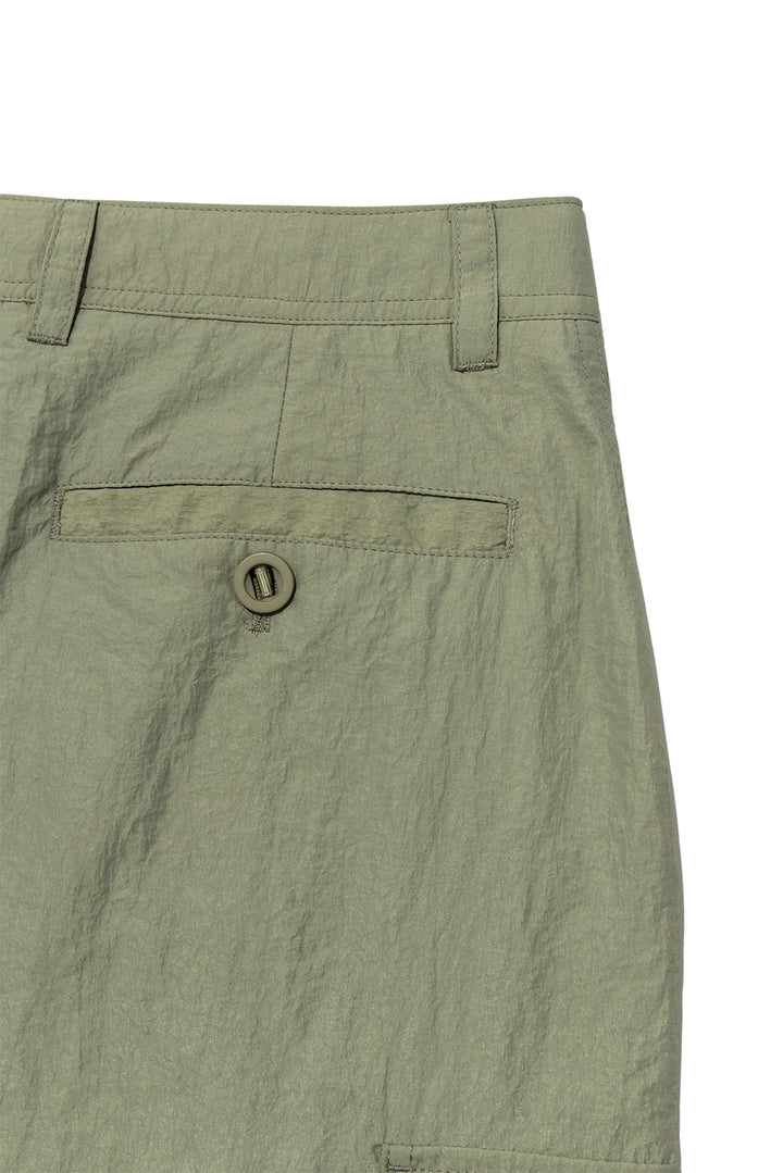 Matin Kim String Nylon Cargo Skirt — Khaki