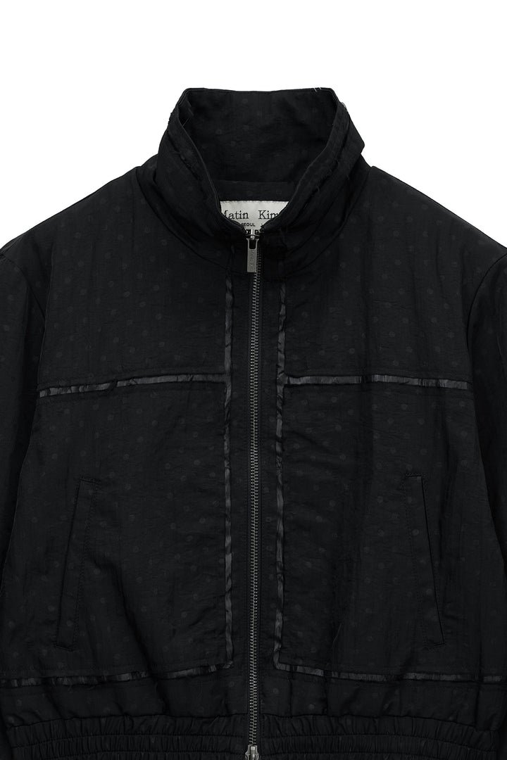 Matin Kim Cropped Embroidery Back Logo Jumper — Black