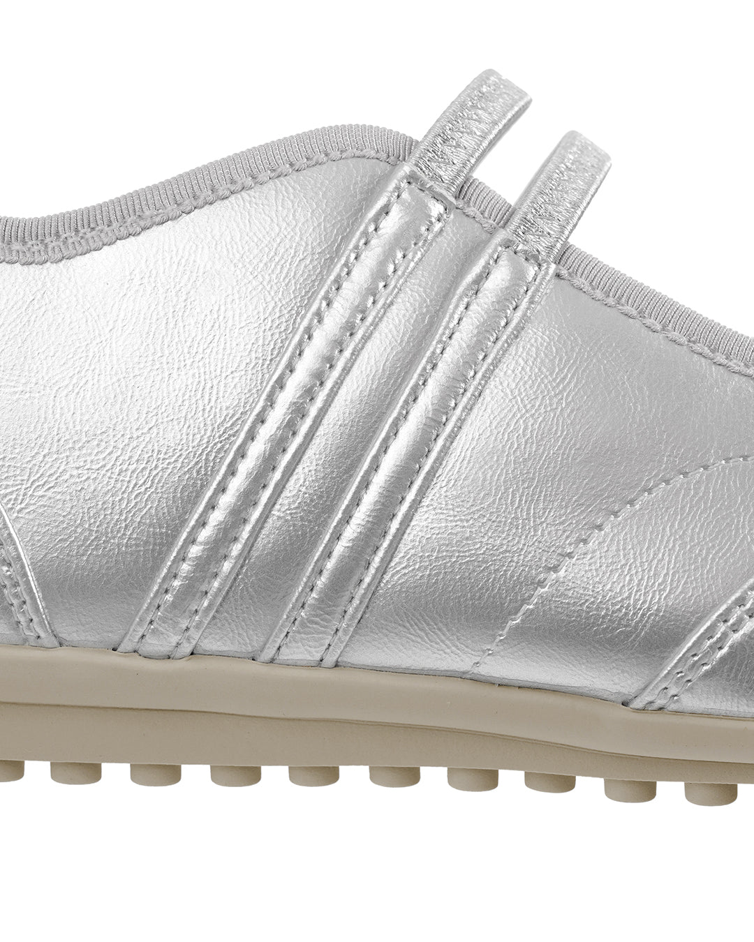 Stand Oil Strap Mary Jane Sneaker — Silver