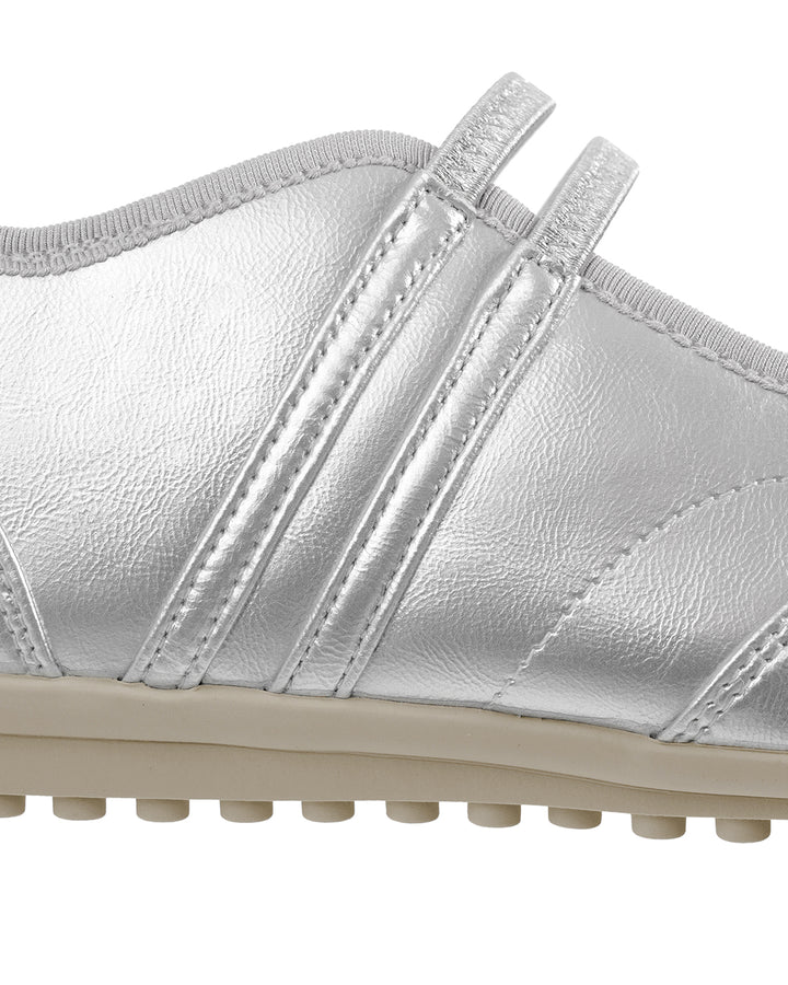 Stand Oil Strap Mary Jane Sneaker — Silver