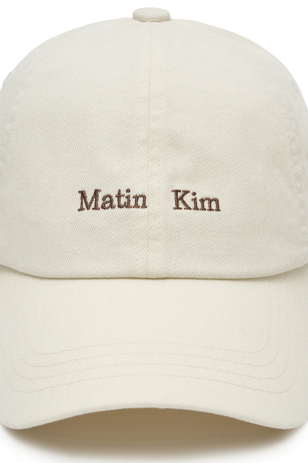 Matin Kim Mini Classic Logo Ball Cap — Cream