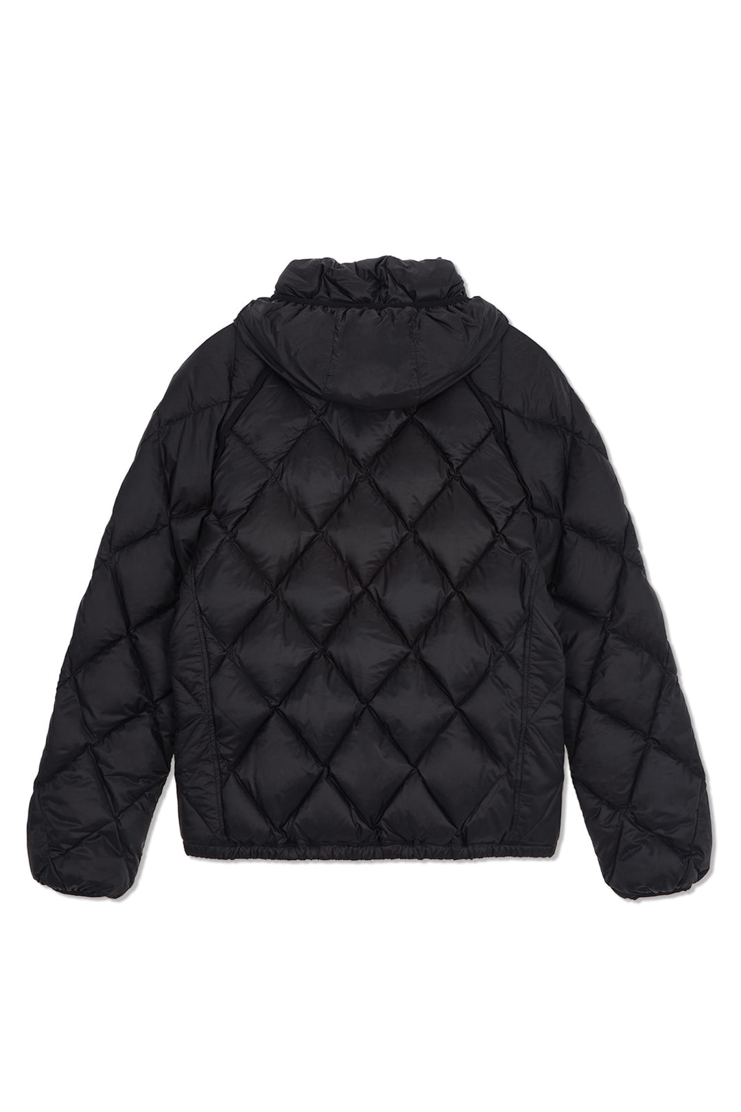 Matin Kim Quilting Hoody Lightweight Jumper — Black