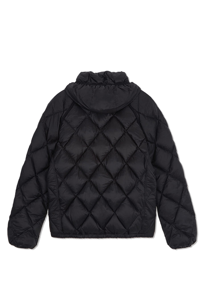 Matin Kim Quilting Hoody Lightweight Jumper — Black