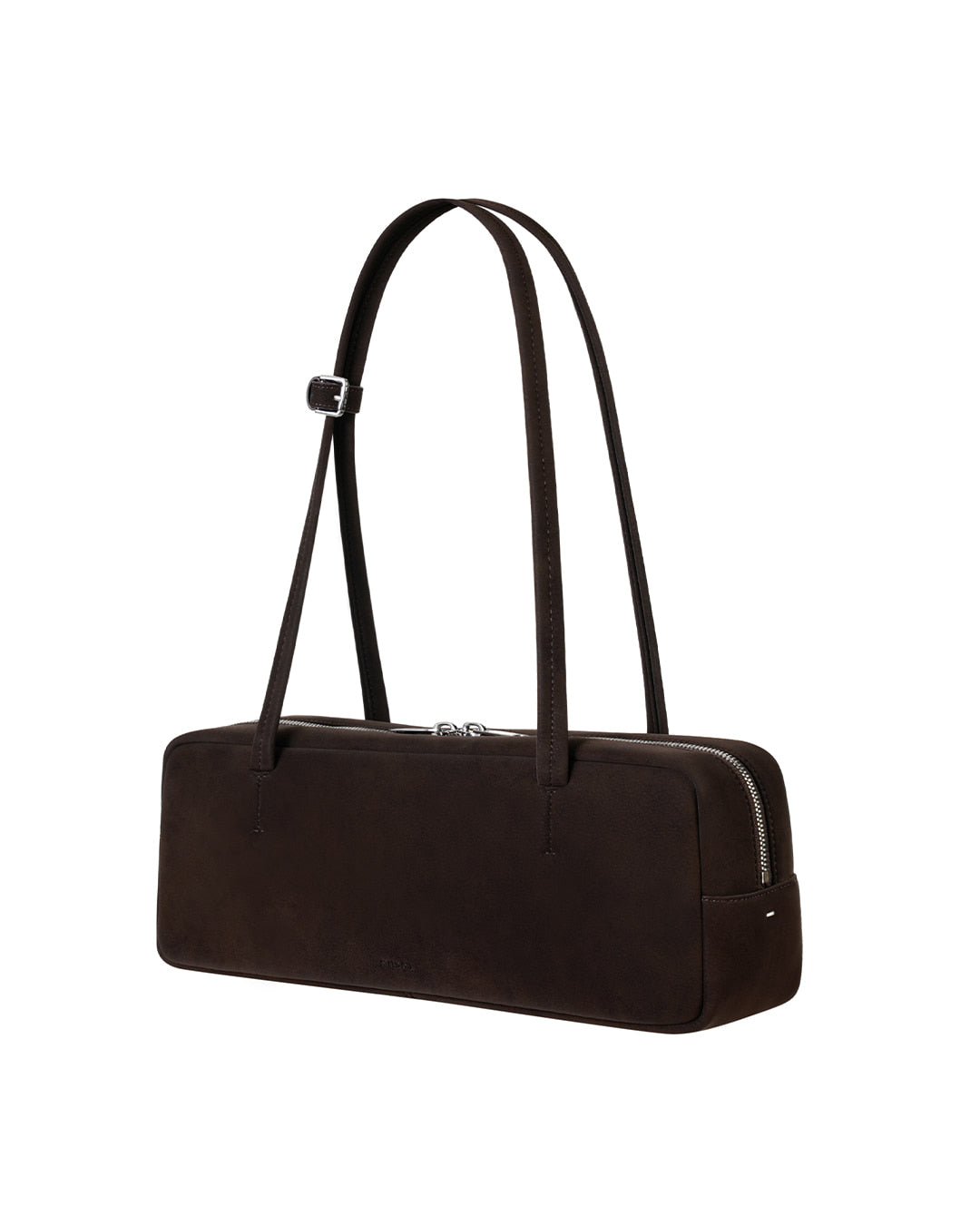 Stand Oil More Baguette Bag — Suede maroon