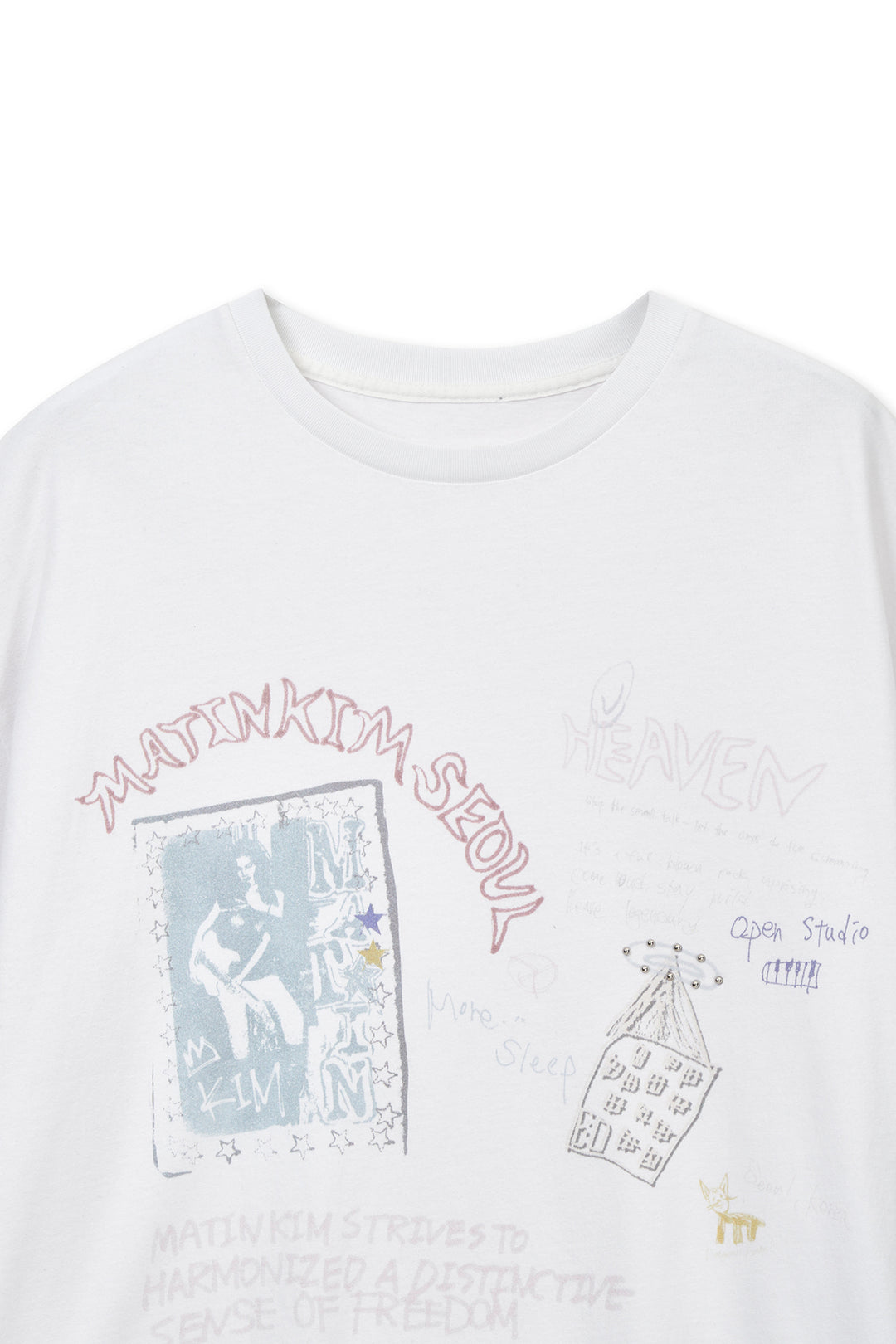 Matin Kim Graffiti Artwork Top — White