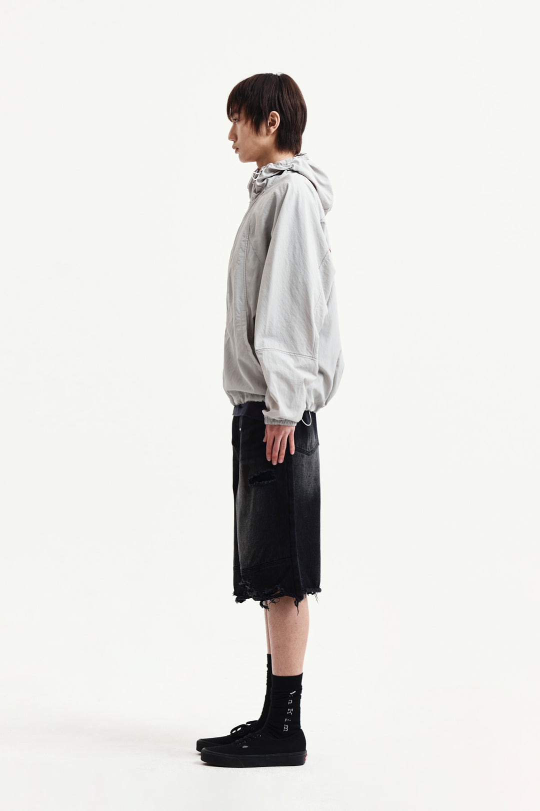 Matin Kim Back Logo Windbreaker — Light — Beige