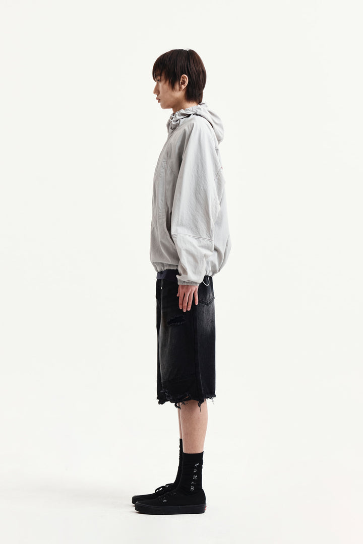 Matin Kim Back Logo Windbreaker — Light — Beige