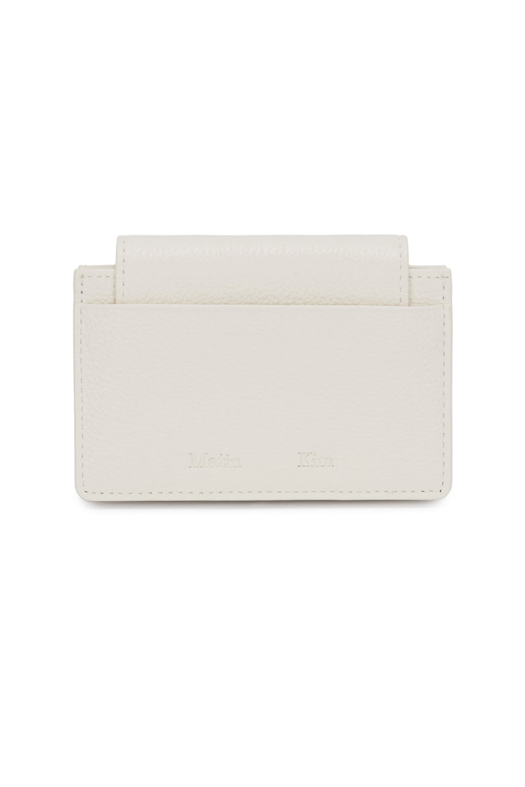 Matin Kim Accordion Wallet — Brass Hardware — White