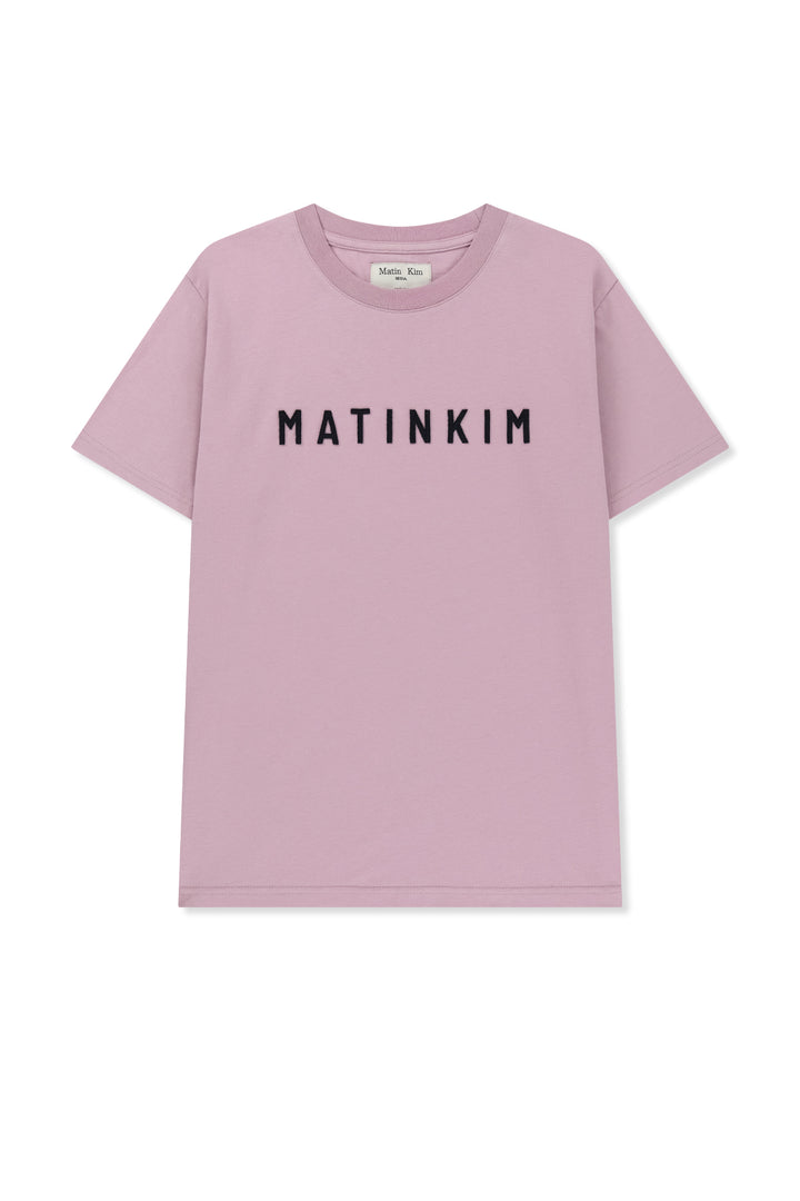 Matin Kim Applique Felt Logo Top — Pink