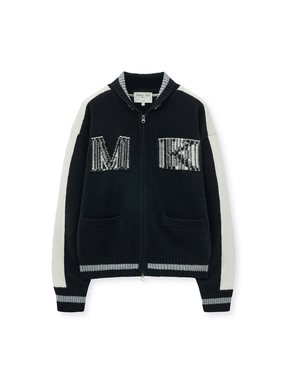 Matin Kim Initial Knit Zip Up — Pink