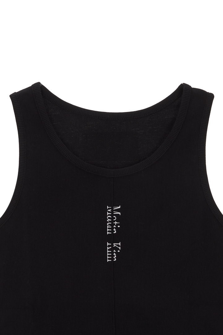 Matin Kim Pintuck Sleeveless Top — Black