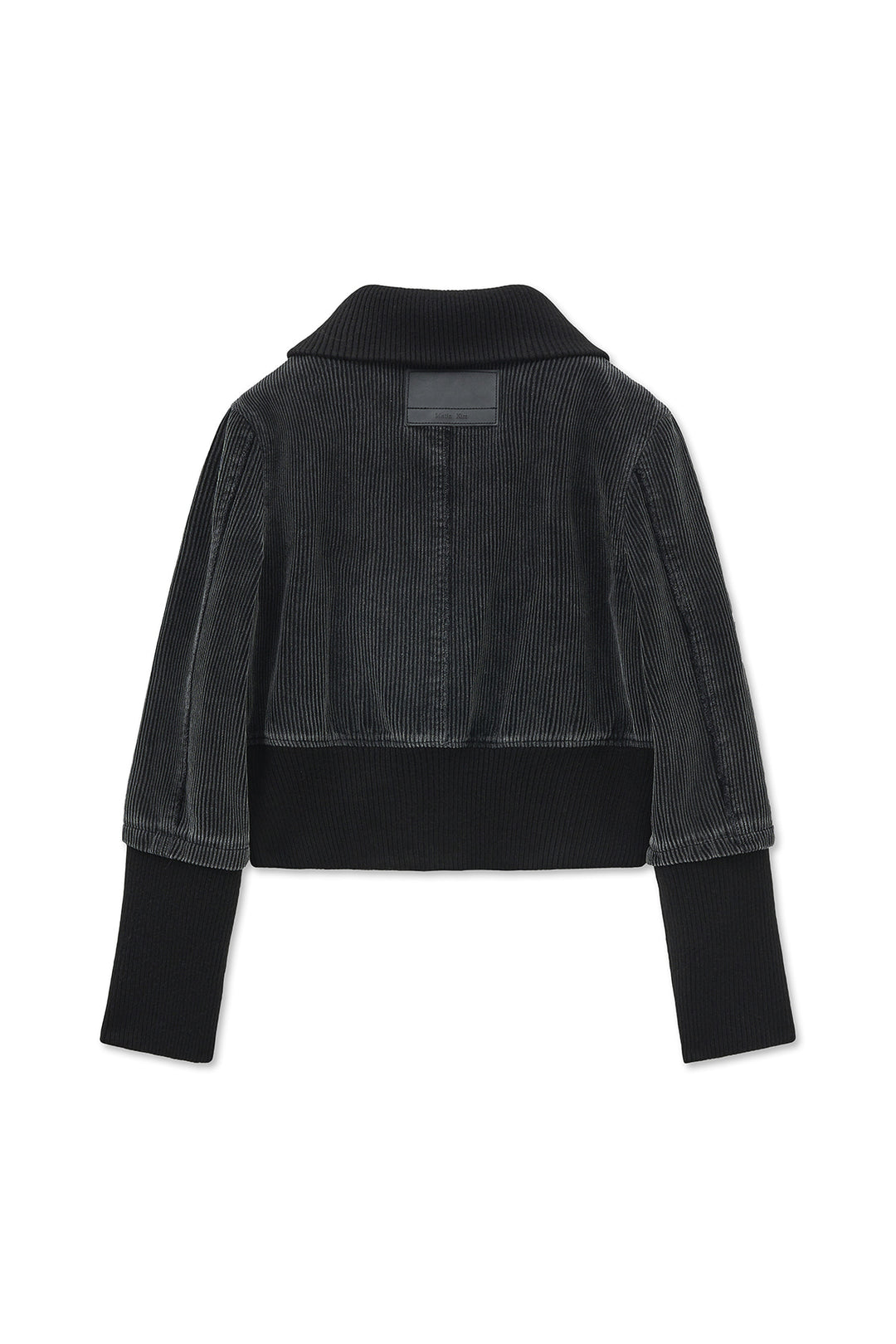 Matin Kim Washed Corduroy Bomber Jumper — Black