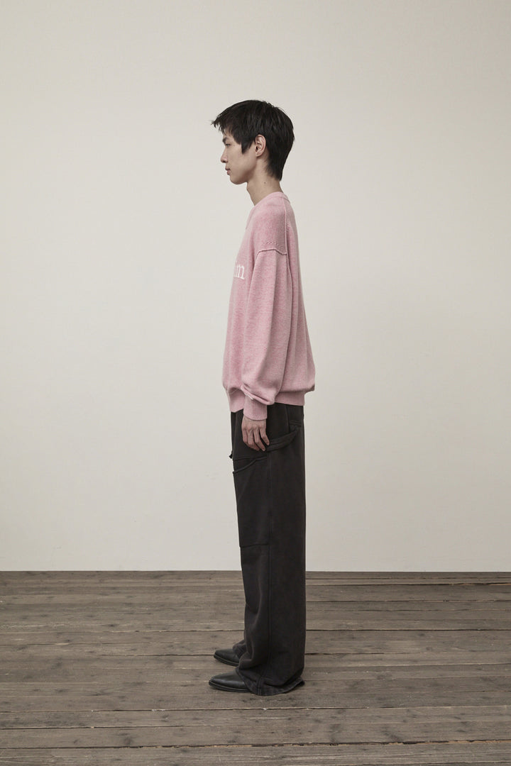 Matin Kim Color Trim Line Logo Pullover — Pink