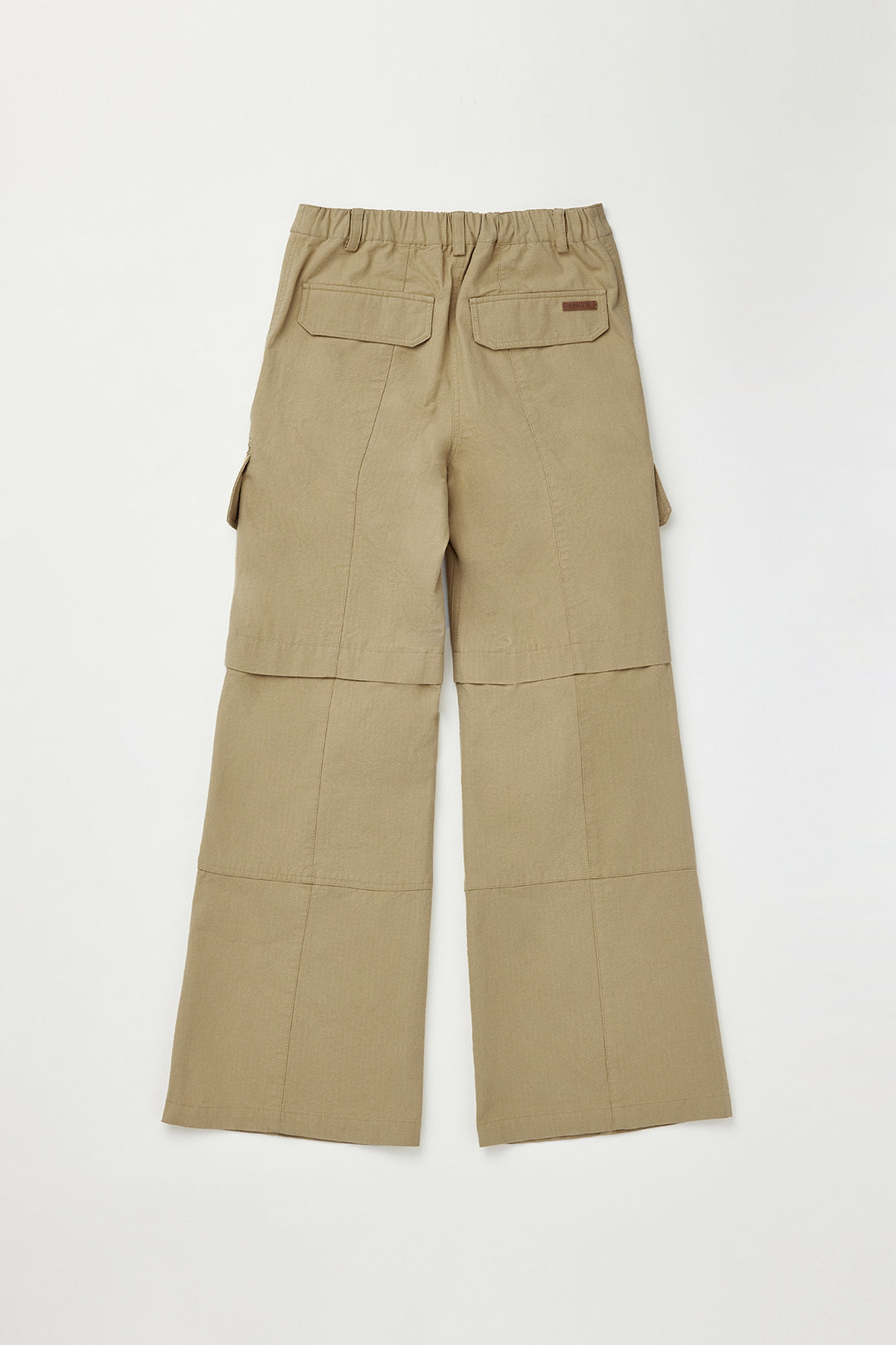 KIMMATIN Zipper Point Cotton Cargo Pants — Beige