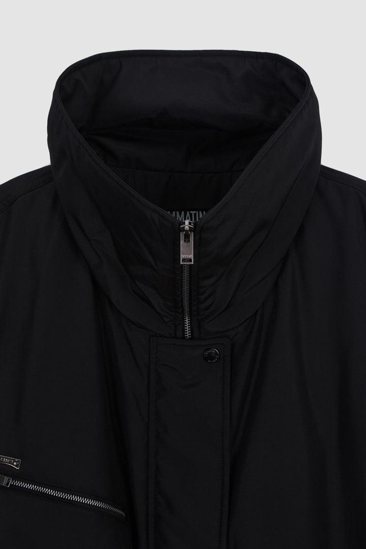 KIMMATIN Highneck Oversize Padded Jumper — Black
