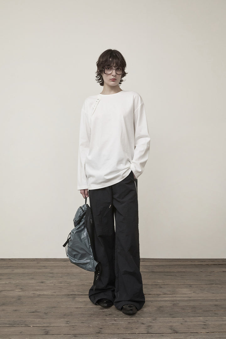 Matin Kim Tuck Point Long Sleeve Top — White