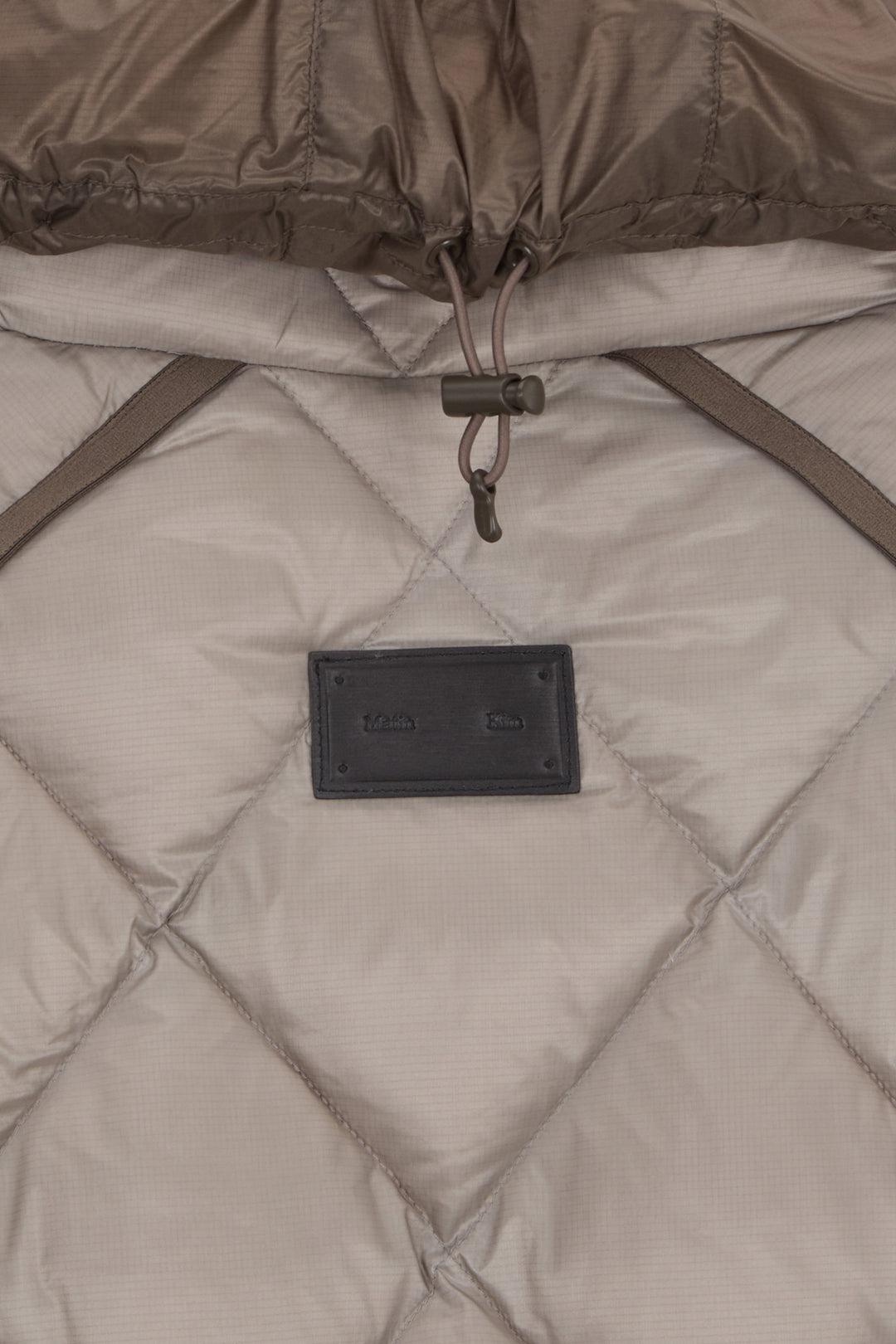 Matin Kim Quilting Hoody Lightweight Jumper — Beige