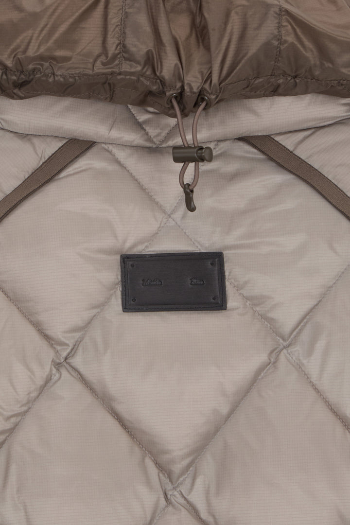 Matin Kim Quilting Hoody Lightweight Jumper — Beige
