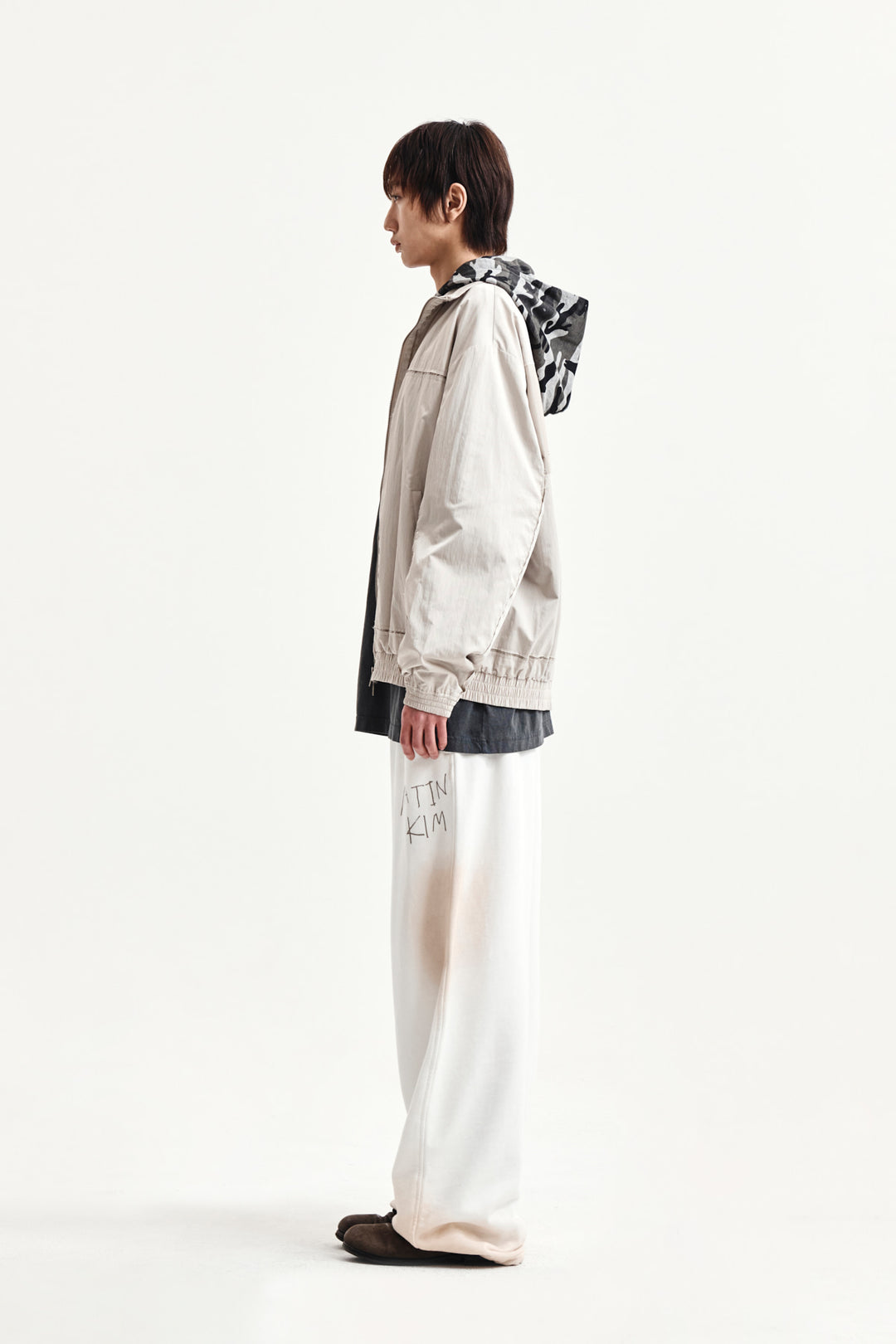 Matin Kim Embroidery Back Logo Jumper — Beige